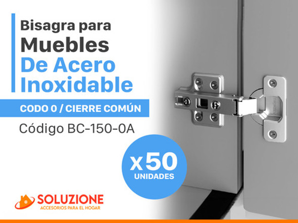 Bisagra 35mm Codo 0 Acero Inoxidable Premium X 50 Unidades 1 Bisagra 35mm Codo 0 Acero Inoxidable Premium X 50 Unidades 1