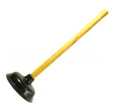 Sopapa Mediana  Goma Diametro 14cm Con Palo De Madera Barril 1