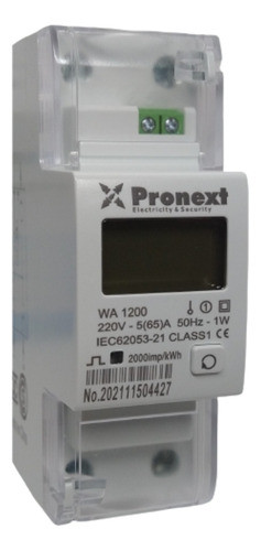 Medidor De Consumo Con Reset Para Riel Din Digital 220v 0