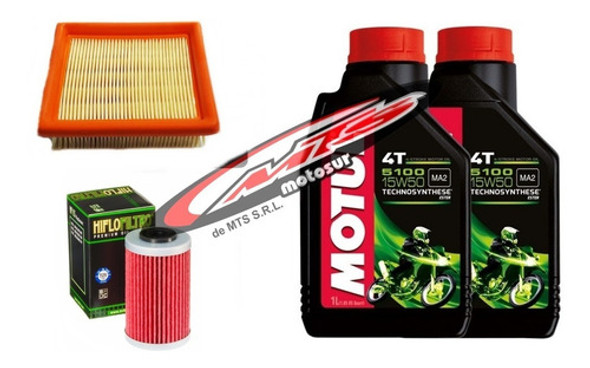 Kit Service Ktm Duke 200 390 Filtro Aire Aceite Moto Sur 1