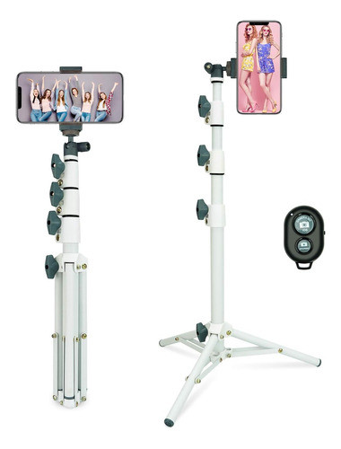 Tripode/selfie Stick Portatil Blanco Universal + Control 0