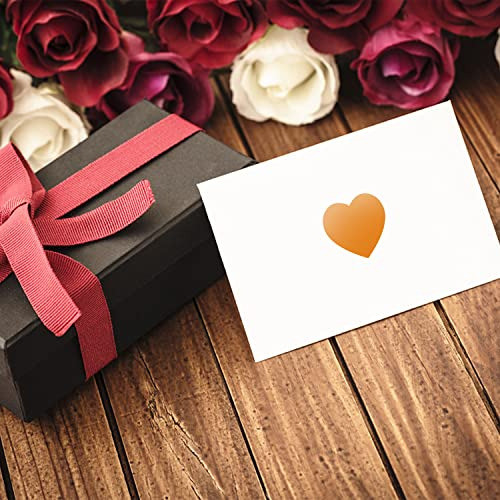 Etiquetas Autoadhesivas Rollo 500pcs. De Corazones - Naranja 1