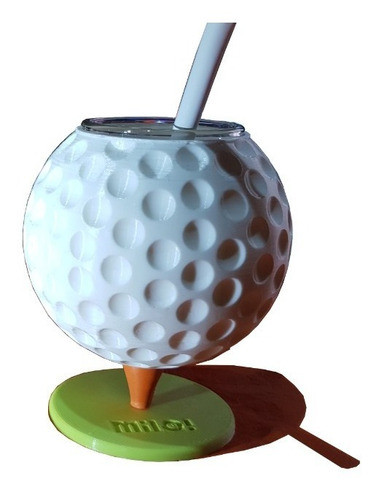 Mate Pelota Golf Sobre Tee O Green - 3d La Plata 0