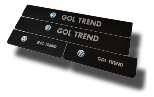 Cubre Zocalos Baul Uñeros  Puertas Vw Gol Trend Carbono 1