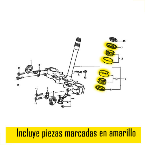 Kit De Rulemanes Direccion Para Honda Xr 650 L 1