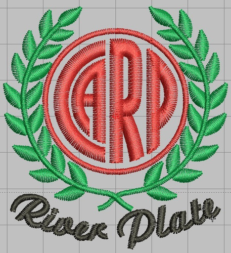 Matriz Para Bordar Logo River 6 Cm; Brother Pe 780 Y Janome 0