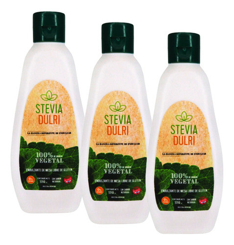 Combo X3 Edulcorante Stevia Líquido Dulri 120ml Sin Tacc 0