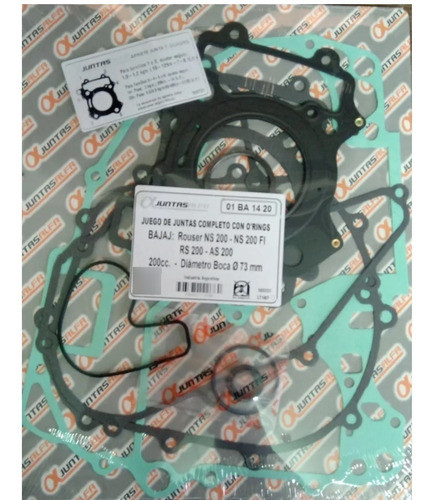 Alfa Juego Juntas Motor Bajaj Rouser Ns 200 Con Oring 0