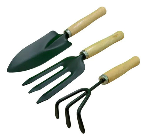Set De Jardineria De 3 Piezas  Pala, Rastrillo, Removedor Ya 1