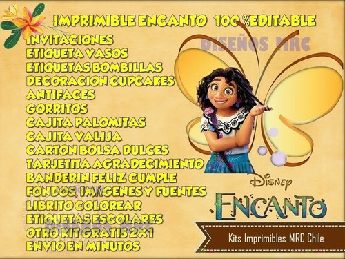 Kit Imprimible Encanto Disney 100% Editable 1