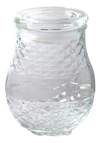 Frasco Facetado Grande Con Tapa Plana (1800ml) Vidrio 0