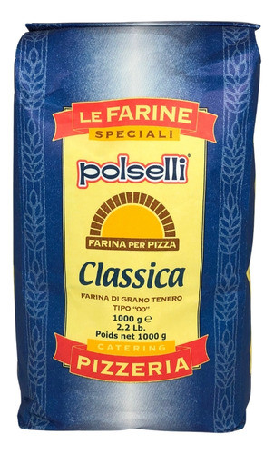 Harina De Trigo 00 Para Pizza Italiana Clasica Polselli 1 Kg 0
