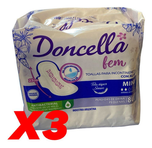 Combo X3 Paquetes Toallas Leve Incontinencia Doncella 0