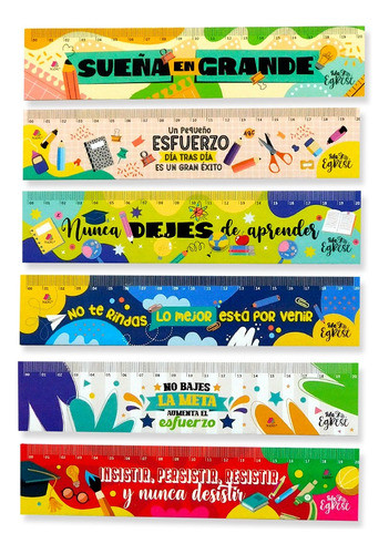 Reglas Con Frases Para Egresados Pack X 10 0