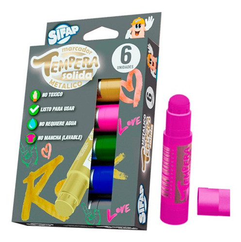 Tempera Solida Sifap Metalica X6 0