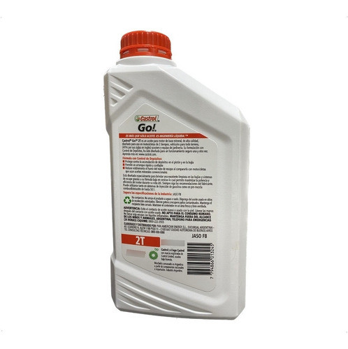 Aceite Moto 2t Castrol Go 1lt 1