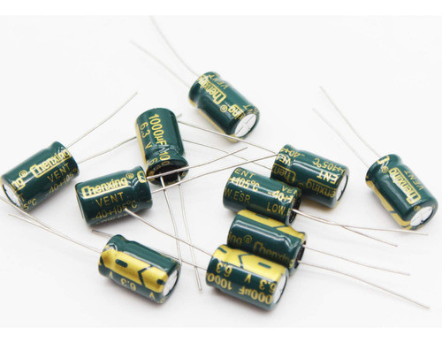 Condensador Poilee 1000uf 6,3 V, Condensador Electrolitico R 1