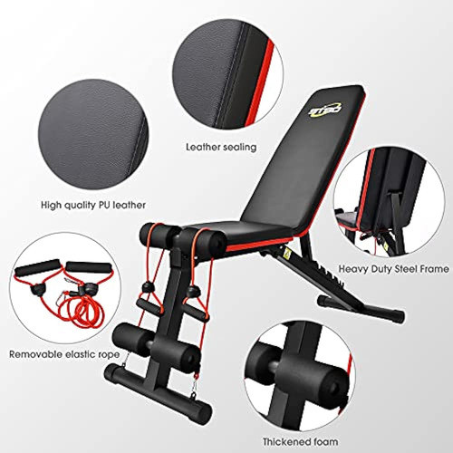 Banco De Pesas Plegable Ajustable, Banco De Entrenamiento Pl 1