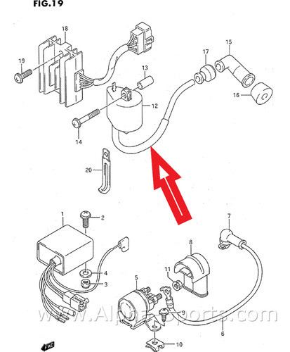 Bobina Externa Original Suzuki Lt160 1