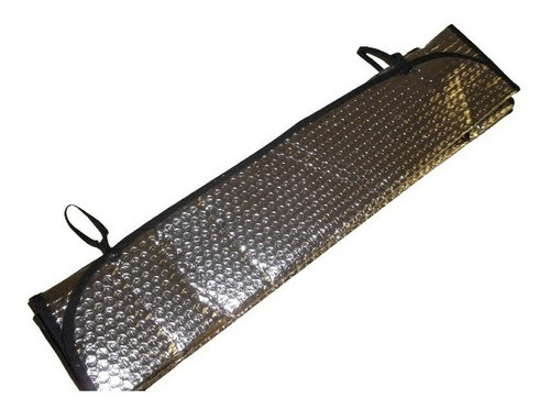 Parasol Plateado Doble Reflectivo Para Auto Con 2 Ventosas 1