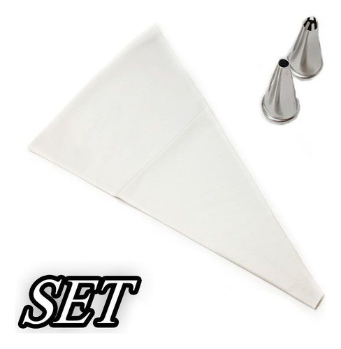 Combo Manga Decorar Pastelera Nº 8  2 Picos Acero Repsotera- 0