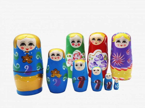 Muñeca Mamushka 6 Piezas Adorno Rusia Muñecas Mamushkas 1
