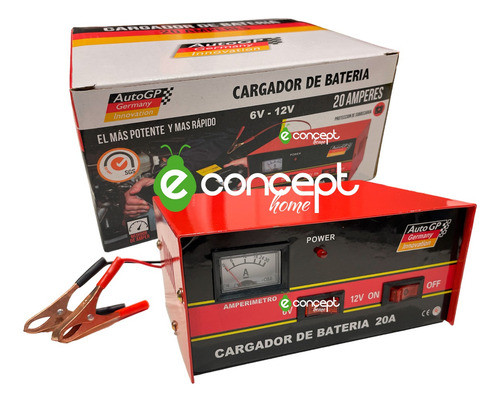 Cargador Para Bateria De Moto Cuatri O Lancha 6v 12v 20 Ah 0
