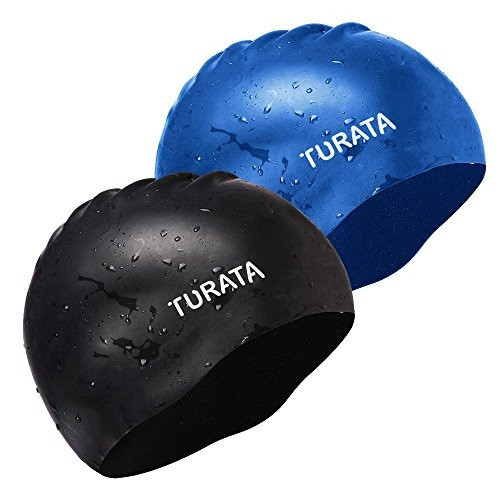 Gorra De Natación De 2 Paquetes - Turata Impermeable Unisex 0