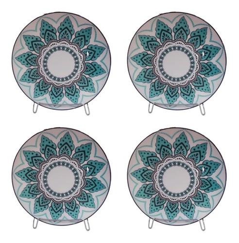 Set X 4 Platos Hondos 21cm Cerámica Oxford Serene Tipo Bols 0