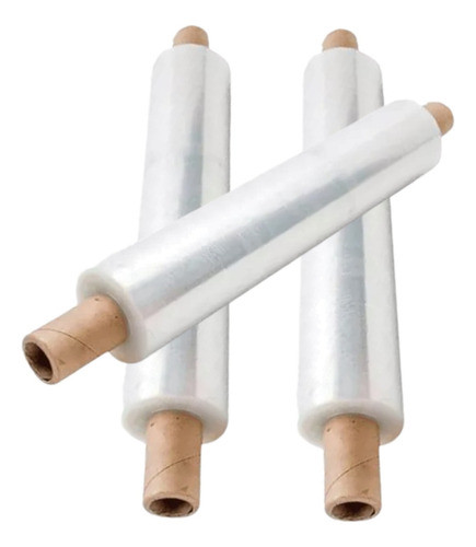 Rollo Film Stretch Virgen Transparente 50cm C/mango 2.5kg X4 1