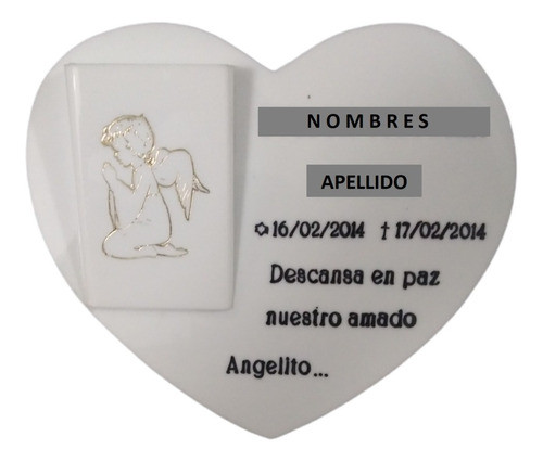 Placa De Acrílico N° 22  De 21 X 19 Cm, Artículo Funerario, 0