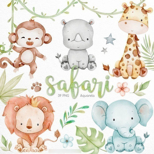 Cliparts Png Animales De La Selva Jungla Acuarela 0