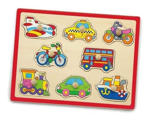 Puzle Plano Medios De Transporte De Madera Viga 0