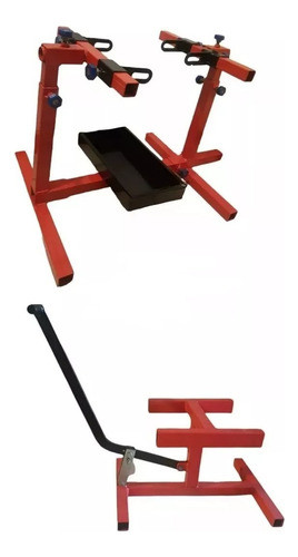 Banco Para Armado De Motores Moto+elevador De Moto Regulable 0
