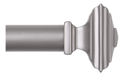 Euplar - Barra De Cortina Larga De 1 Pulgada Color Plata Ant 0