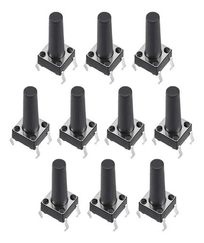 10 X Push Button Boton Pulsador Tact Switch 6x6x9,5mm 0