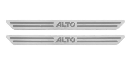 Cubre Zócalo Pisadera Protección Aluminio Auto Suzuki Alto 1