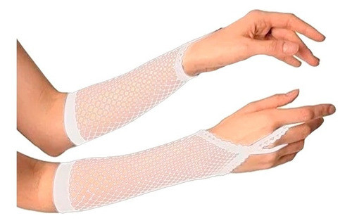 Mitones De Red Blanco Pasionel 0