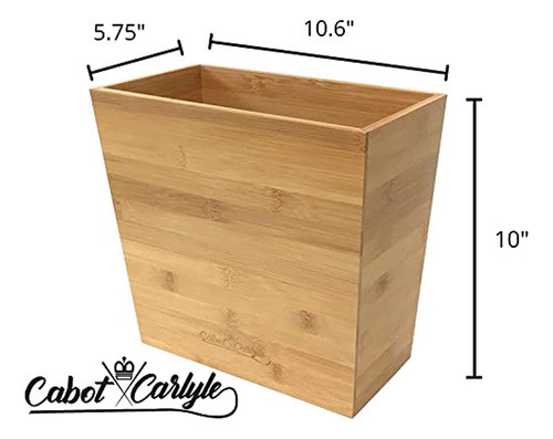 Juego De Papeleras De Bambú De 2 | Papeleras Para Baño | Pap 1