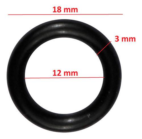 Repuesto Oring Para Pico Movil 1era Marca 12x3 Pack X100 Un 1