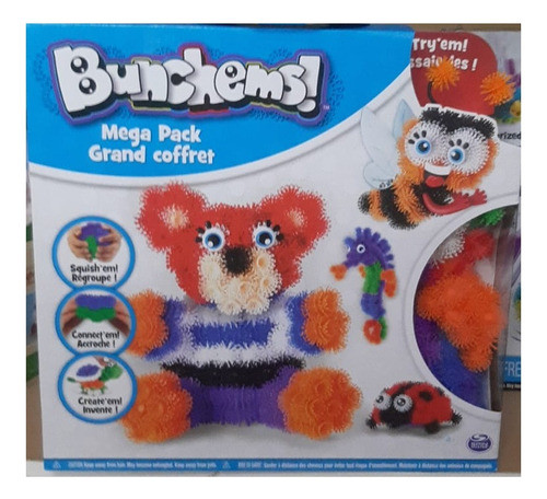 Bunchems Mega Pack Grand Coffret 430 Piezas Abrojos Pompones 0