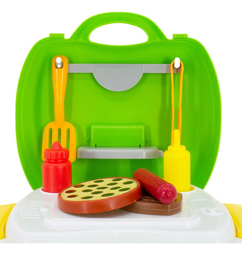 Cocina Cocinita Valija Parrilla Barbacoa Juguete Con Acces 1