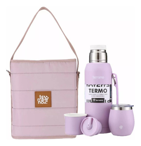 Set Terrano Termo 1l  Mate Matera Bombilla De Regalo 0