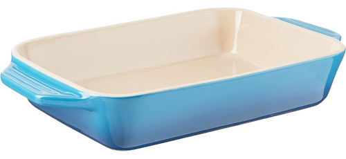 Plato Rectangular Le Creuset Cerámico Marsella Con Mango 0