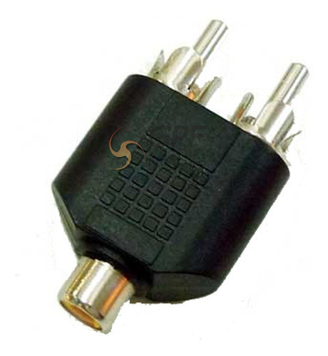 Ficha Adaptador De Audio 1 Rca Hembra A 2 Rca Macho 0