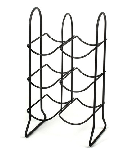 Botellero / Vinero Negro Para 6 Botellas 0