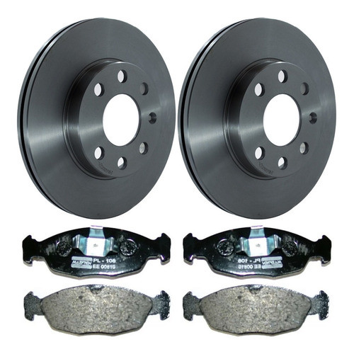 Kit Discos Y Pastillas P/ Chevrolet Agile Kitx2 0