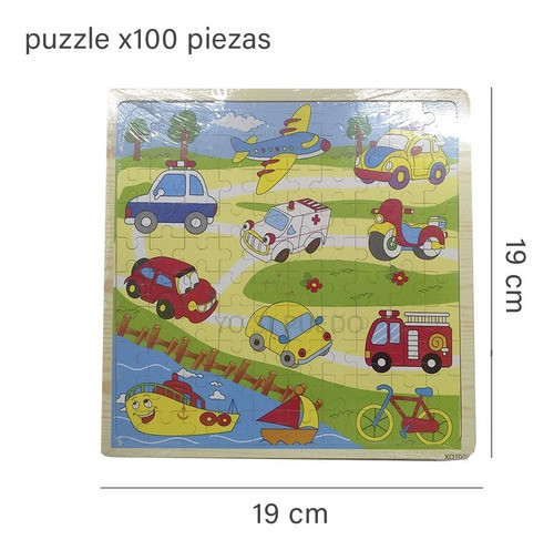 3 Rompecabezas Puzzle En Madera 100 Pzs Didáctico 1