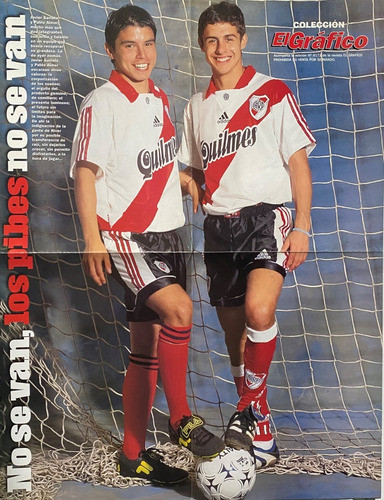 Poster River Saviola Y Aimar, Fútbol El Gráfico, Ez3 0