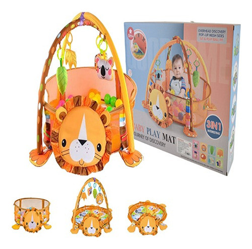 Gimnasio Pelotero León 3 En 1 Para Bebé 70x50x90cm 0